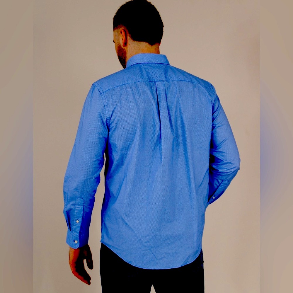 Tommy Hilfiger  Blue Button-Down Shirt Size L EUC - Picture 2 of 7